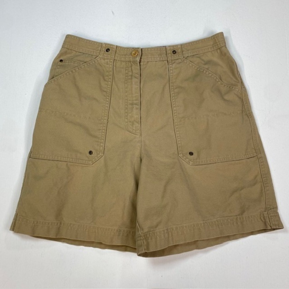 Lauren Ralph Lauren Womens Khaki Cotton Canvas Utility Safari Shorts Tan Size 8